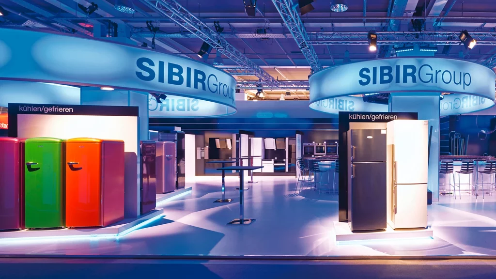 SIBIRGroup exhibition booth by SYMA