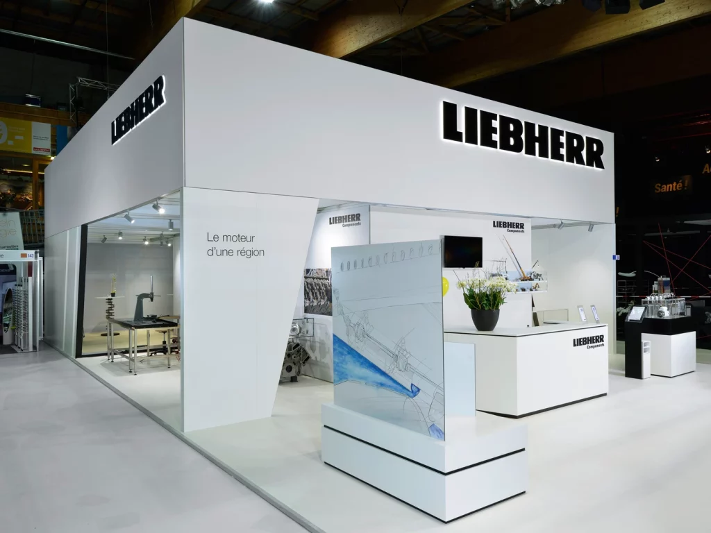Liebherr exhibition booth by SYMA