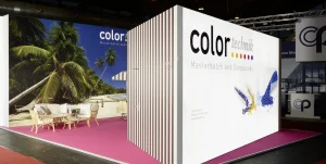 Stand d'exposition Color Technik à la Fakuma 2021 by SYMA