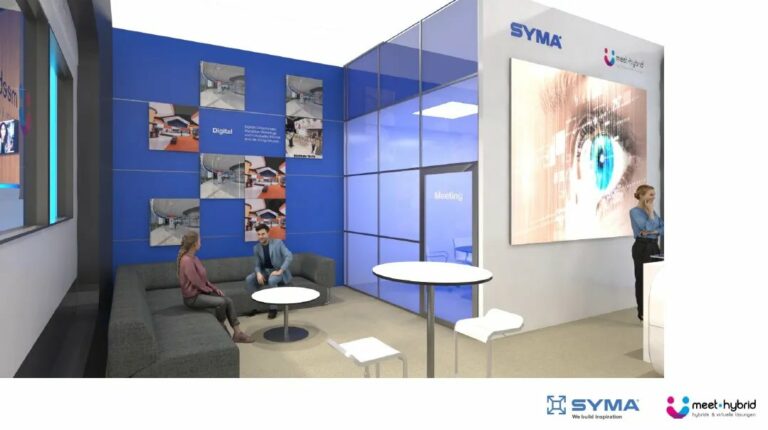 Le stand d'exposition hybride de SYMA