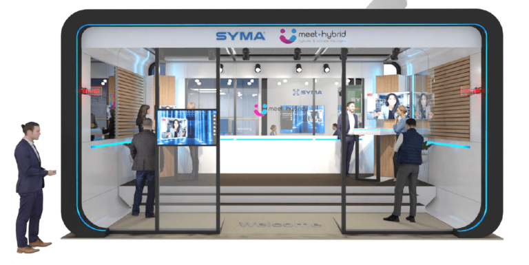 Der hybride Messestand von SYMA