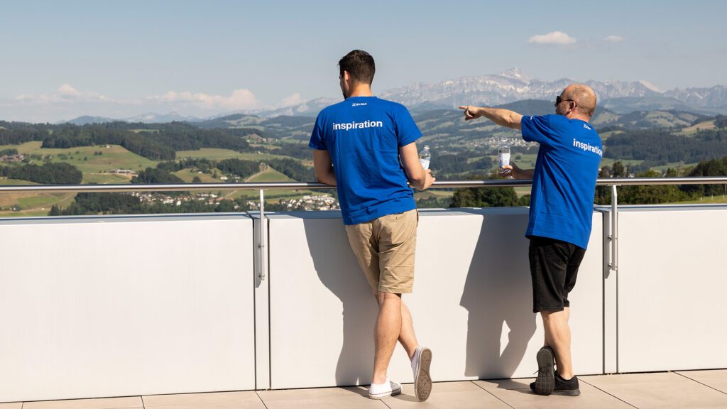 On the roof of SYMA-AG in Kirchberg.